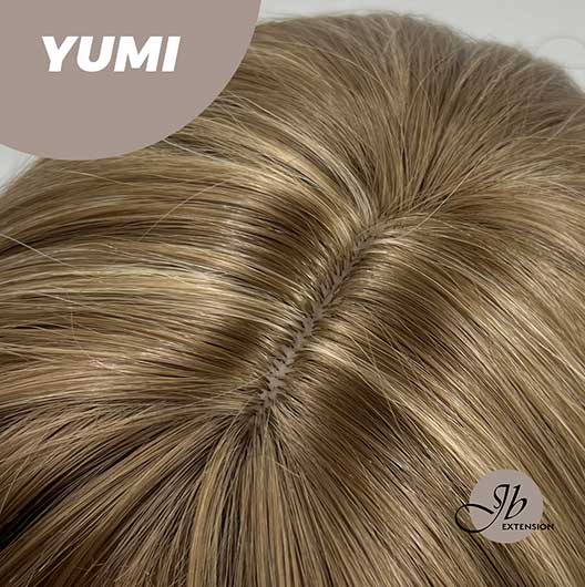 HOT OF SEASON - 30 Inches Long Light Brown With Highlight Wig With Bangs YUMI