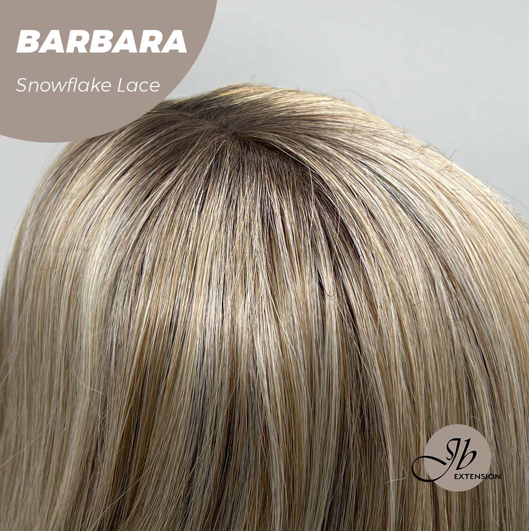 [PRE-ORDER] JBEXTENSION 12 Inches Blonde Curly Pre-Cut Side Part Snowflake Lace Frontlace Glueless Wig BARBARA【BENDY EAR TABS】