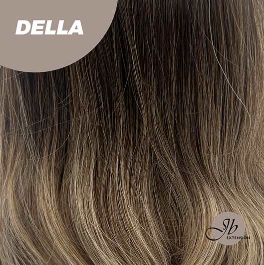 JBEXTENSION 25 Inches Balayage With Dark Root Curly Wig With Bangs DELLA