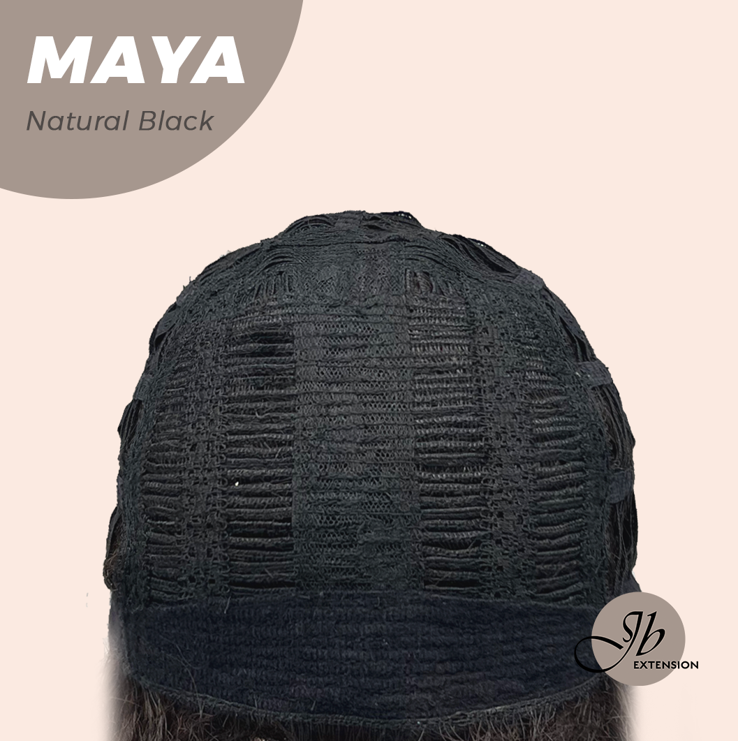 JBEXTENSION 22 Inches Natural Black Women Fashion Full Machine Wig MAYA NATURAL BLACK【PLUS PERMATEASE】【BENDY EAR TABS】