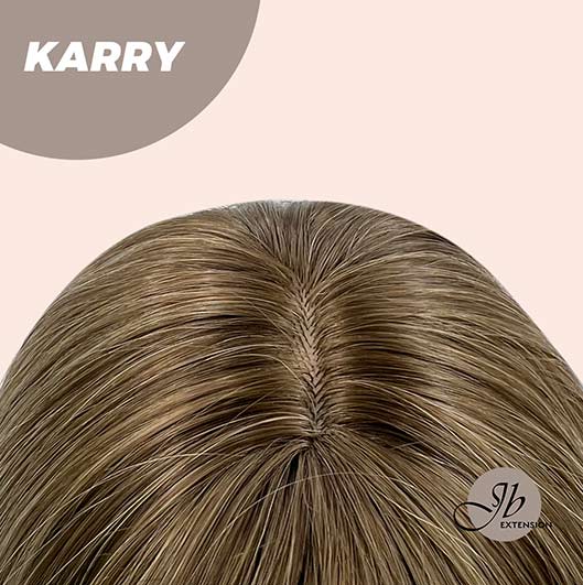 JBEXTENSION 12 Inches Bob Cut Short Straight Blonde With Black End Wig KARRY