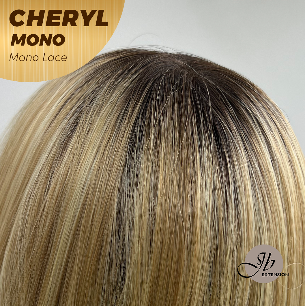 JBEXTENSION CHERYL MONO Monofilament Handmade Wig 6X5 Full Monofilament Hand Tied Top Wig 22 Inches Blonde Mono Lace Wig With Anti-slip Silicone Strips Glueless Wig CHERYL MONO【BENDY EAR TABS】