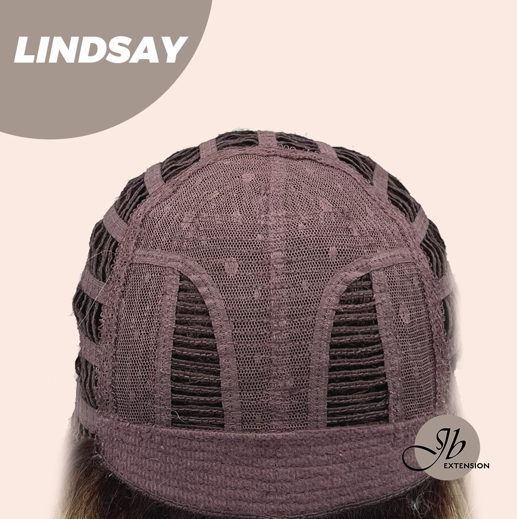 JBEXTENSION 18 Inches Curly Blonde Women Fashion Full Machine Wig LINDSAY【PLUS PERMATEASE】【BENDY EAR TABS】