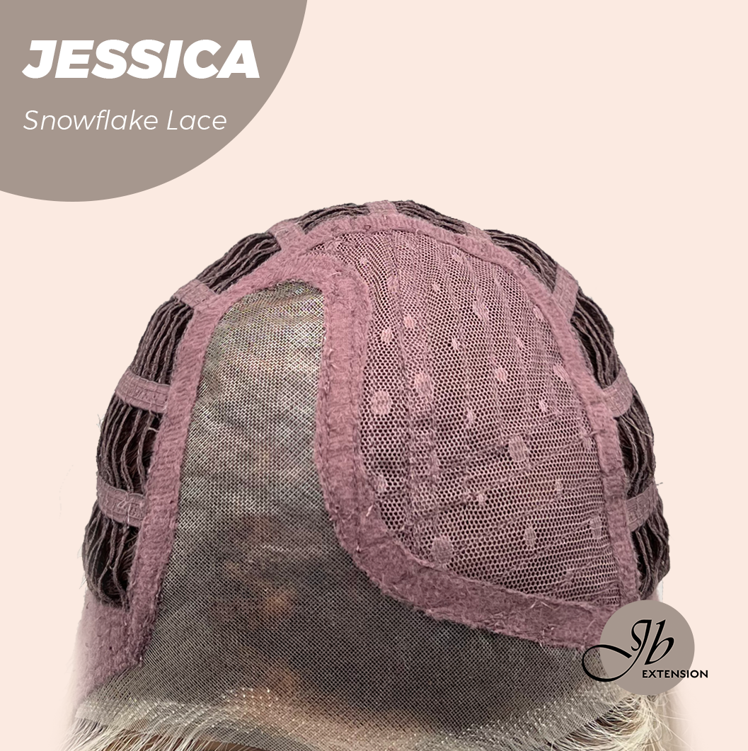 [PRE-ORDER] JBEXTENSION 16 Inches Mix Blonde Curly Pre-Cut Side Part Snowflake Lace Frontlace Glueless Wig JESSICA【BENDY EAR TABS】