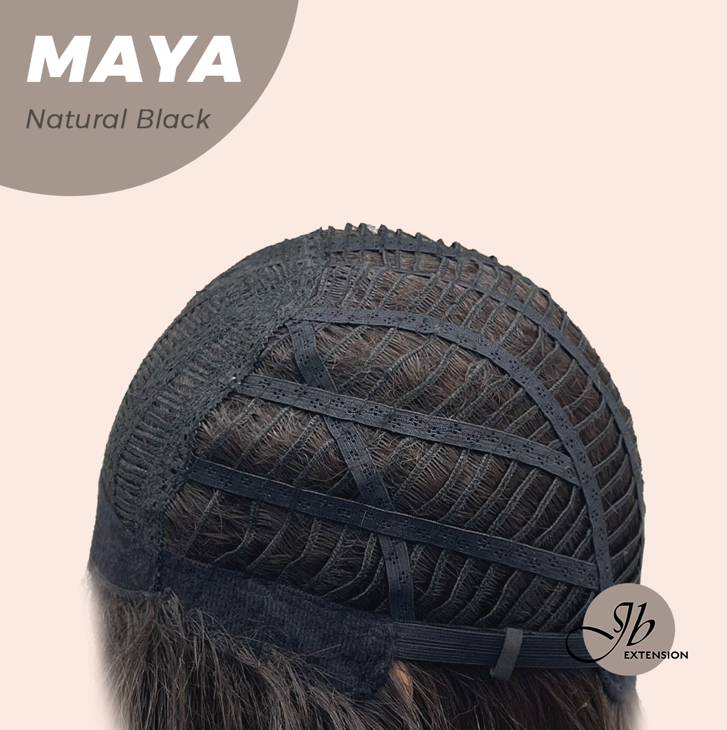 JBEXTENSION 22 Inches Natural Black Women Fashion Full Machine Wig MAYA NATURAL BLACK【PLUS PERMATEASE】【BENDY EAR TABS】