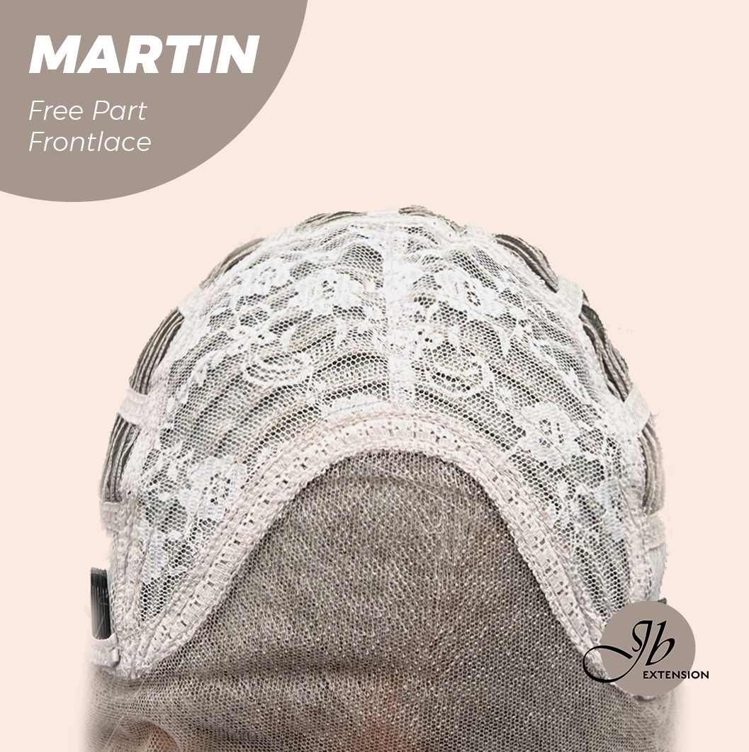 JBEXTENSION 12 Inches Bob Cut Grey 13X3 Lace Pre-Cut Free Part Frontlace Wig MARTIN