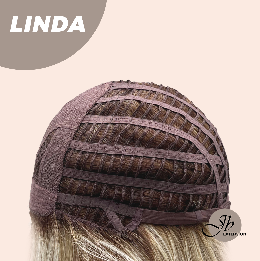 JBEXTENSION 18 Inches Blonde Women Fashion Full Machine Wig LINDA【PLUS PERMATEASE】【BENDY EAR TABS】