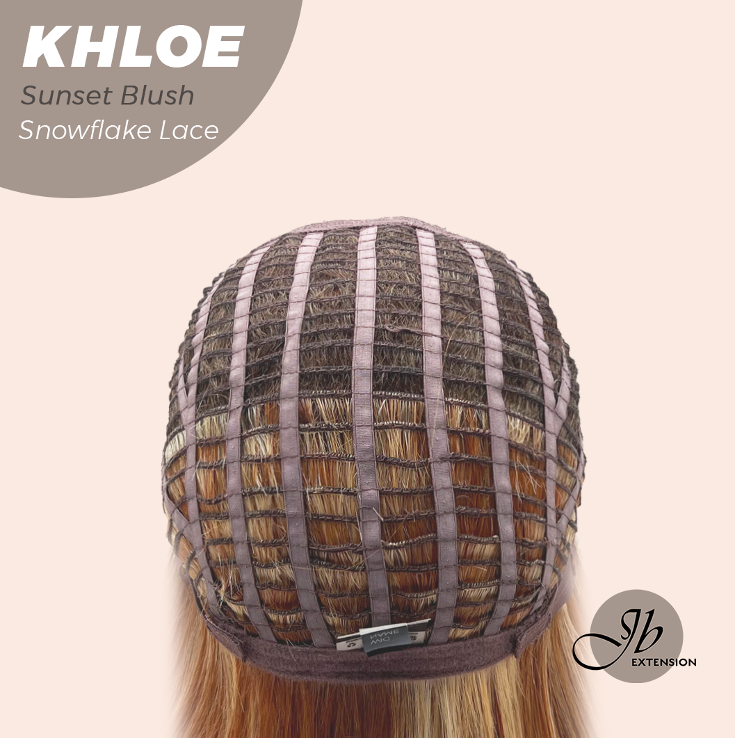 [PRE-ORDER] JBEXTENSION 12 Inches Bob Cut Sunset Blush Pre-Cut Snowflake Lace Frontlace Glueless Wig KHLOE SUNSET BLUSH【PERMATEASE】【BENDY EAR TABS】