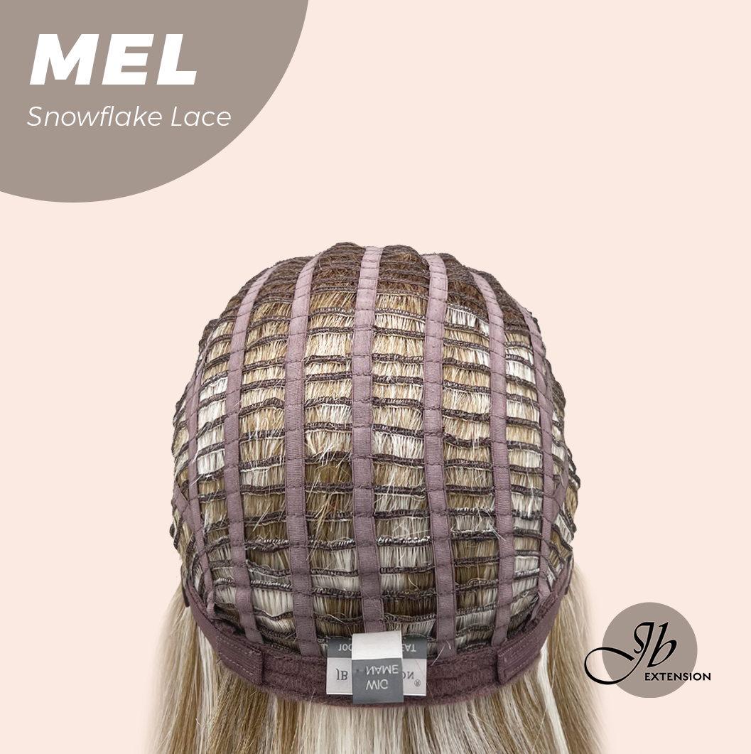 JBEXTENSION 20 Inches Ash Blonde Curly Pre-Cut Snowflake Lace Frontlace Glueless Wig MEL【PERMATEASE】【BENDY EAR TABS】