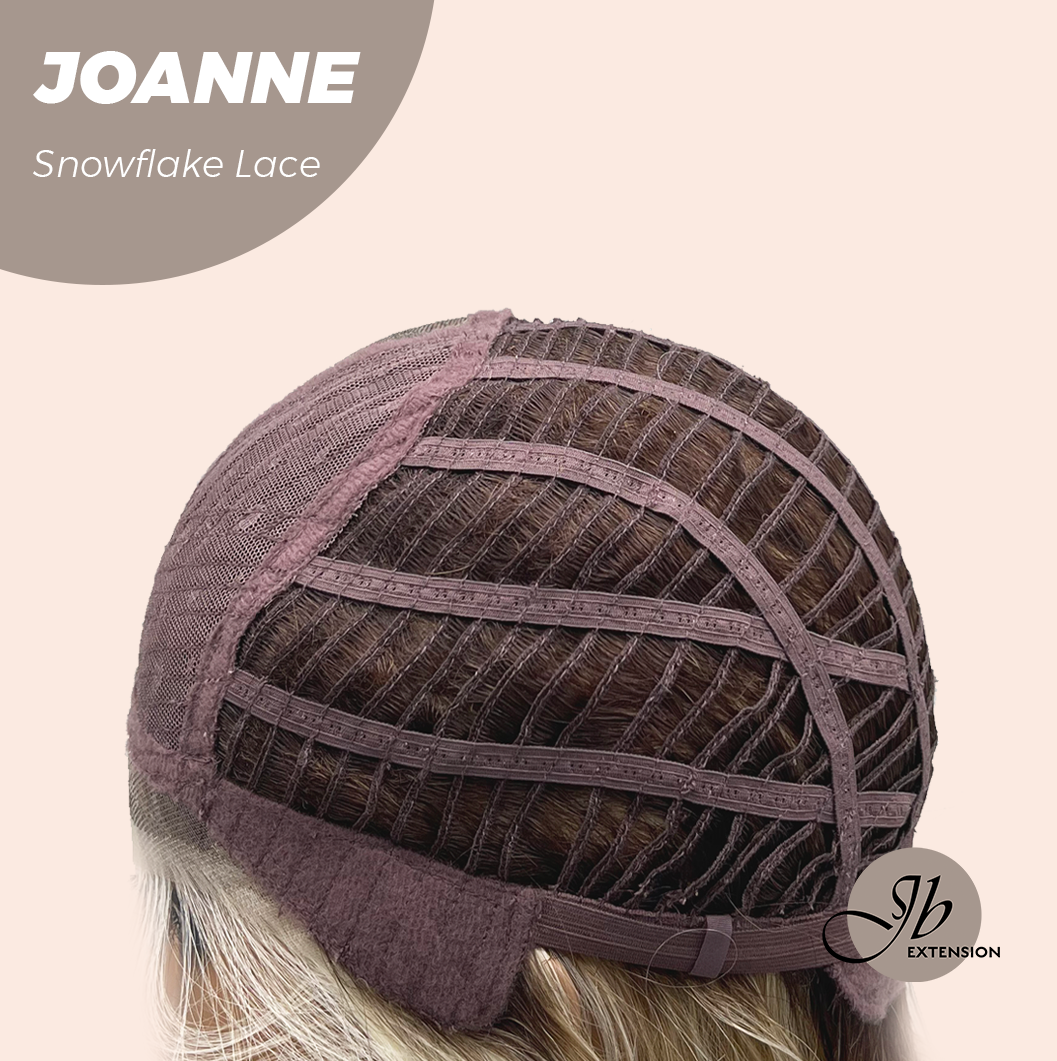 JBEXTENSION 11 Inches Mix Blonde Pre-Cut Side Part Snowflake Lace Frontlace Glueless Wig JOANNE【BENDY EAR TABS】