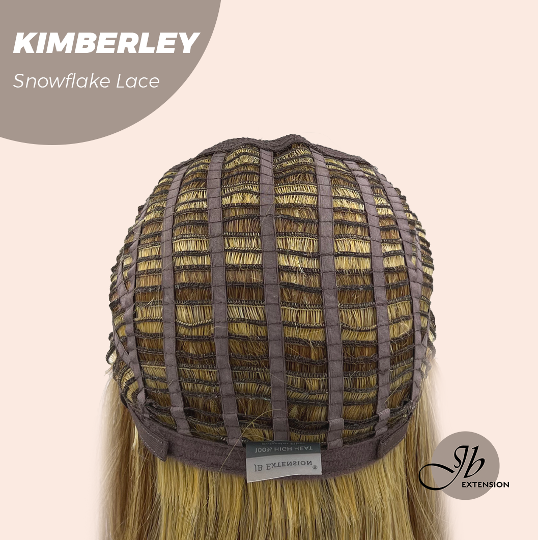 HOT OF SEASON - 14 Inches Honey Blonde Pre-Cut Snowflake Lace Frontlace Glueless Wig KIMBERLEY【PERMATEASE】【BENDY EAR TABS】