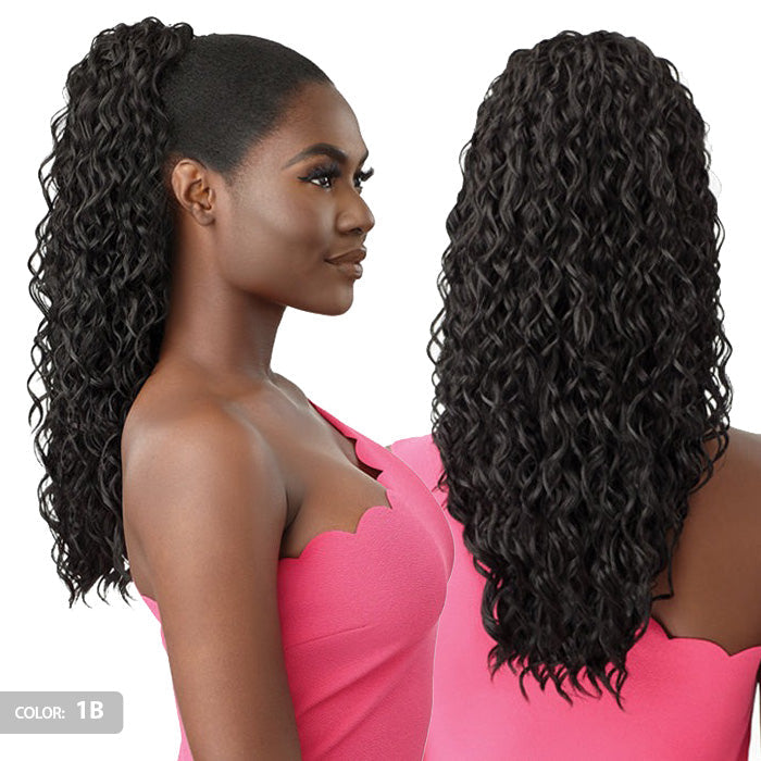 Outre Pretty Quick Wet & Wavy Wrap Ponytail - DEEP WAVE 20"