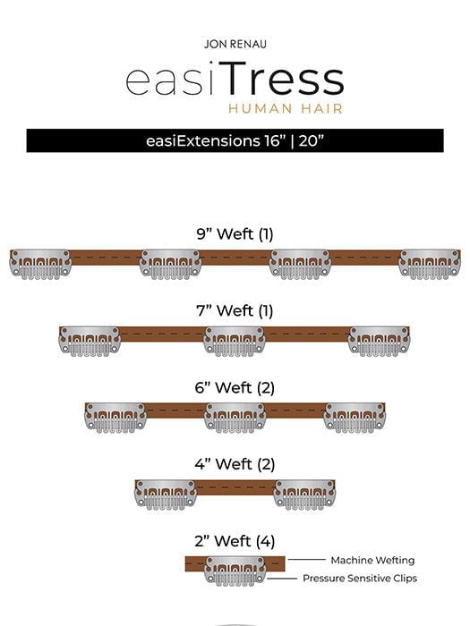 easiExtensions 20" | Human Hair Extension | Clip In