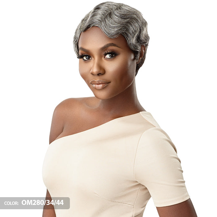 Outre 100% Human Hair Full Cap Wig Gray Glamour - HH-MARINETTE