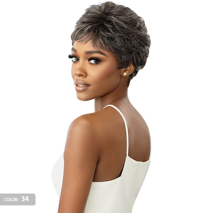 Outre Fab & Fly 100% Human Hair Full Cap Wig Gray Glamour - THEODORA