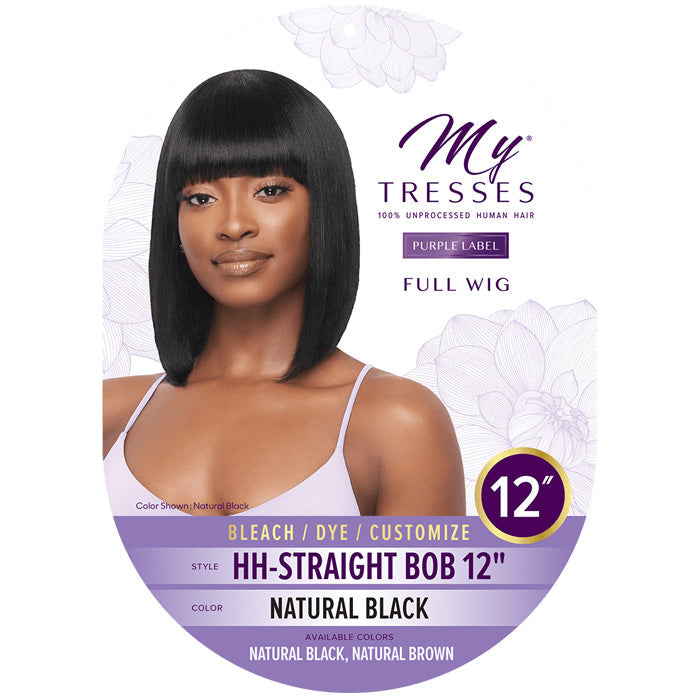 Outre MyTresses Purple Label Unprocessed Human Hair Full Wig HH-STRAIGHT BOB 12"