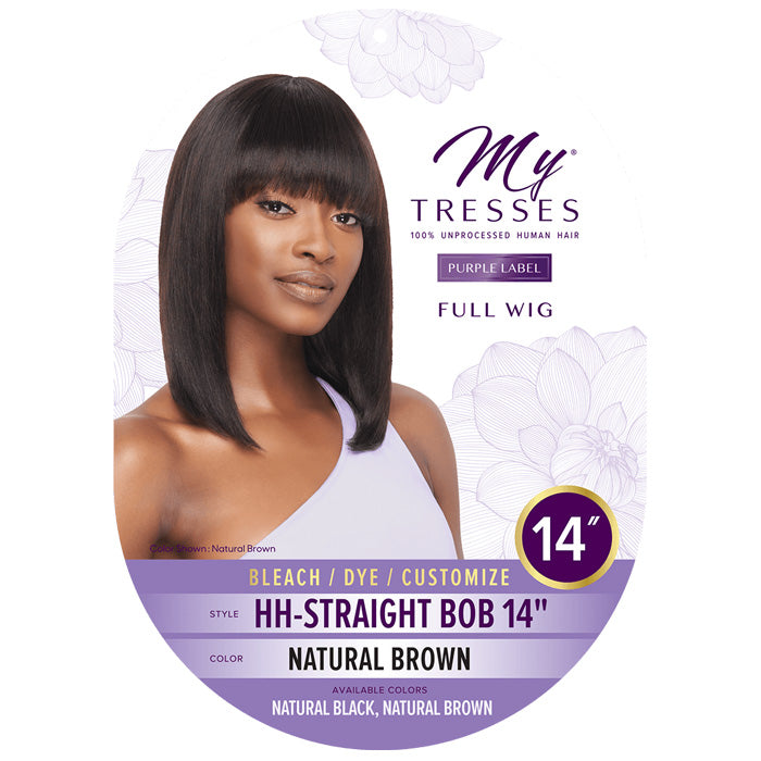 Outre MyTresses Purple Label Unprocessed Human Hair Full Wig HH-STRAIGHT BOB 14"