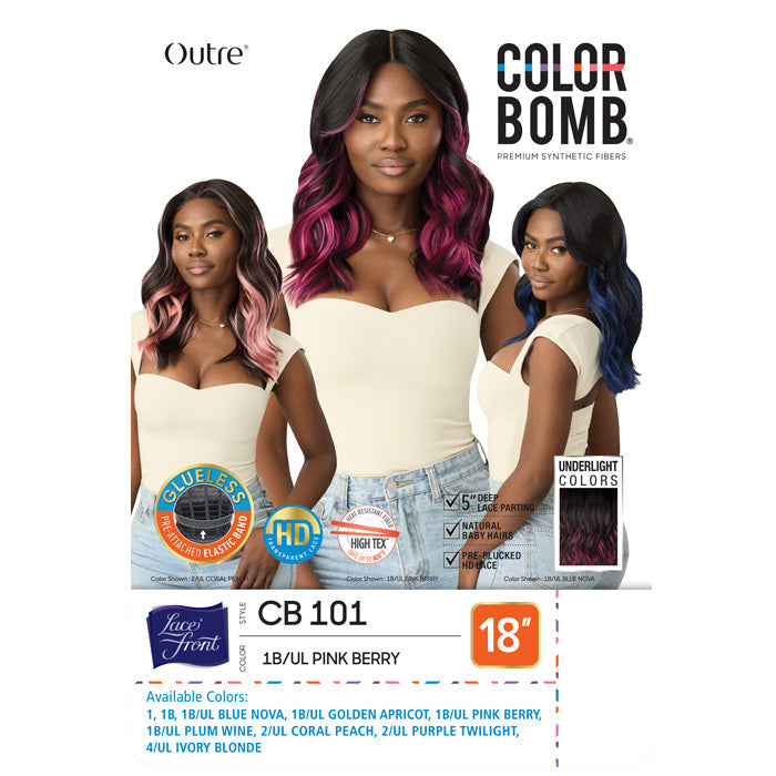 Outre Color Bomb Glueless HD Lace Front Wig - CB 101