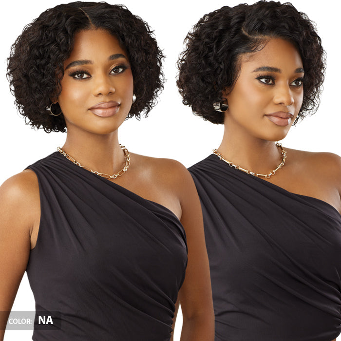 Outre My Tresses Black Label Glueless 100% Unprocessed Human Hair 13x4 HD Lace Front Wig - HH-VIRGIN DEEP BOB 8"