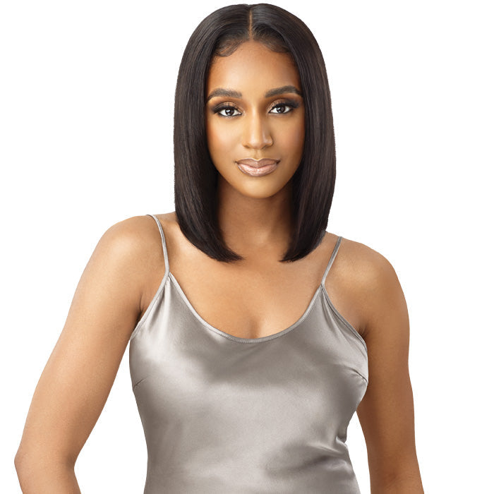 Outre My Tresses Black Label 100% Unprocessed Human Hair Glueless 13x4 HD Lace Front Wig - HH-VIRGIN STRAIGHT 14"