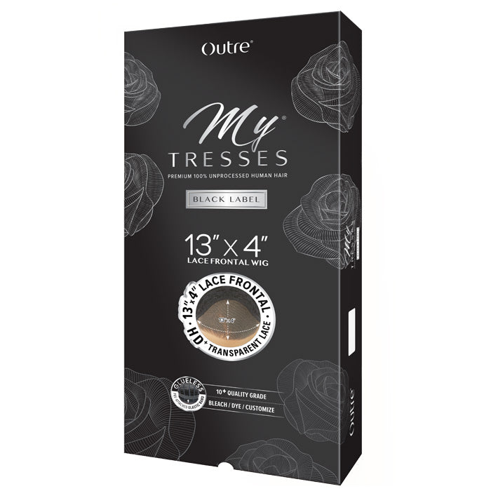 Outre My Tresses Black Label 100% Unprocessed Human Hair Glueless 13x4 HD Lace Front Wig - HH-VIRGIN STRAIGHT 14"