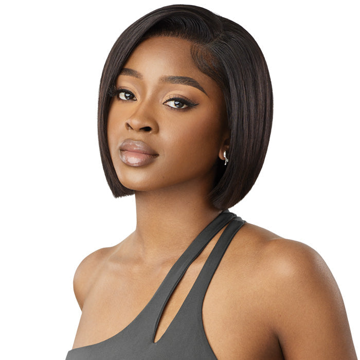 Outre My Tresses Black Label Premium 100% Unprocessed Human Hair HD 13x4 Lace Front Wig - HH-VIRGIN STRAIGHT BOB 10"
