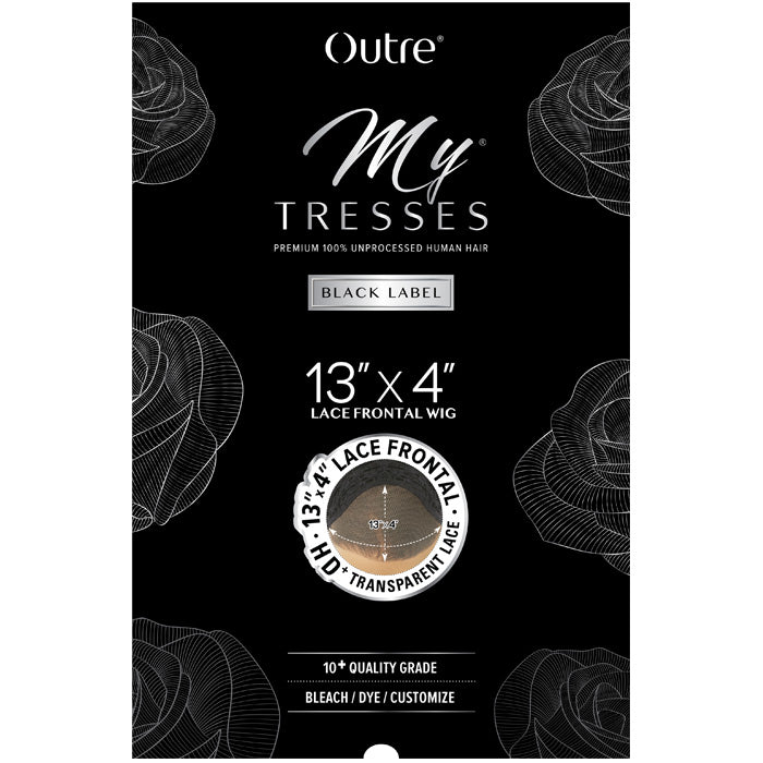 Outre My Tresses Black Label Premium 100% Unprocessed Human Hair HD 13x4 Lace Front Wig - HH-VIRGIN STRAIGHT BOB 10"