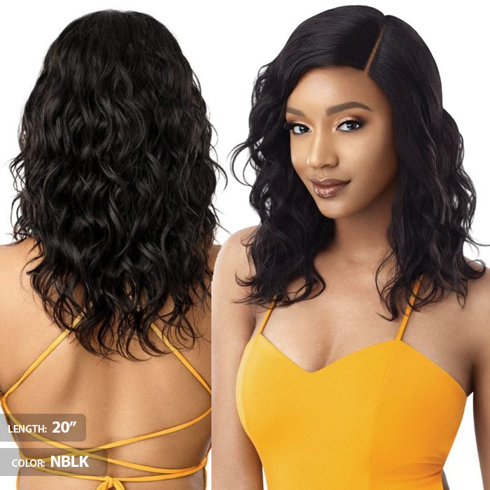 Outre 100% Unprocessed Human Hair Lace Part Daily Wig - CURLY 16-20"