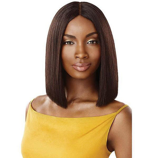 Outre 100% Unprocessed Human Hair Lace Part Daily Wig - STRAIGHT BLUNT CUT BOB 12"/16"