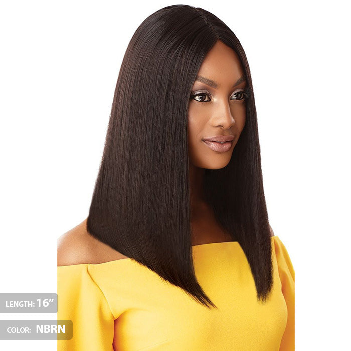 Outre 100% Unprocessed Human Hair Lace Part Daily Wig - STRAIGHT BLUNT CUT BOB 12"/16"