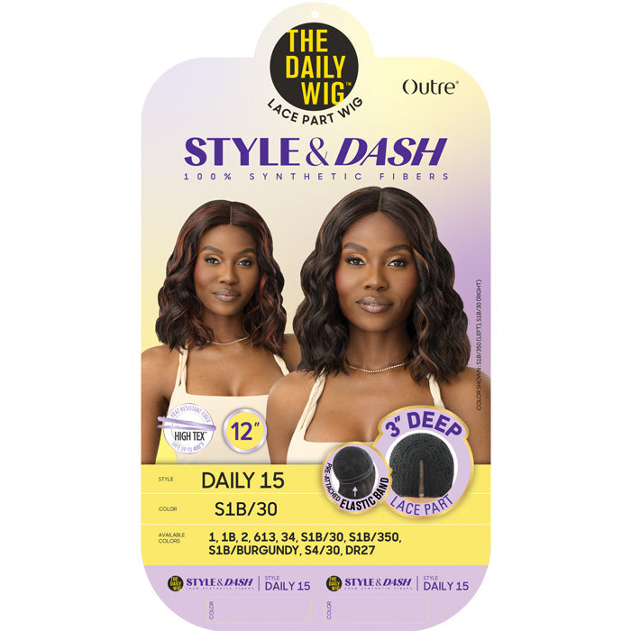 Style And Dash The Daily Wig By Outre 3" Deep Lace Part Wig - DAILY 15