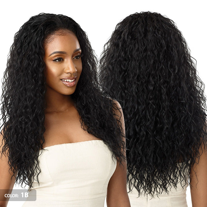 Outre Quick Weave Wet & Wavy Style Half Wig BEACH CURL 24"
