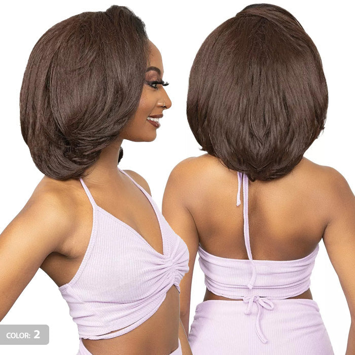 Janet Collection Remy Illusion Easy N Swift 100% Human Hair Prime Unimix Half Wig - AGRA