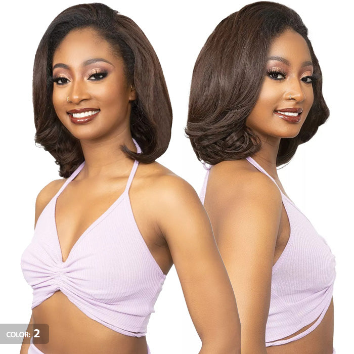 Janet Collection Remy Illusion Easy N Swift 100% Human Hair Prime Unimix Half Wig - AGRA