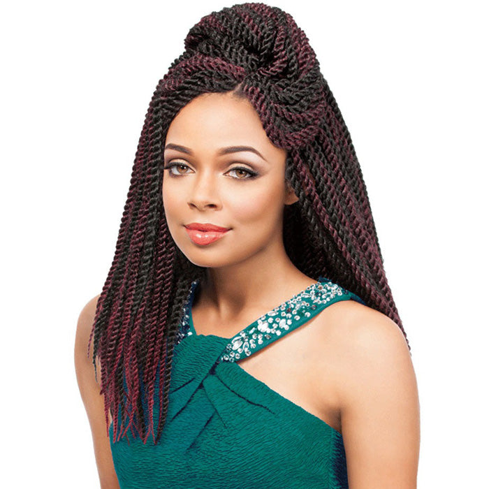 Sensationnel African Collection Loop Crochet Braid - MULTI SENEGAL TWIST 4 PCS 12/14"
