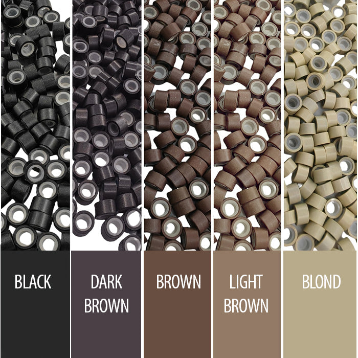 Lord and Cliff Micro Link Lock Beads Extension Rings - SILICON SHELL 100 Pcs (5/2.8/3 mm)