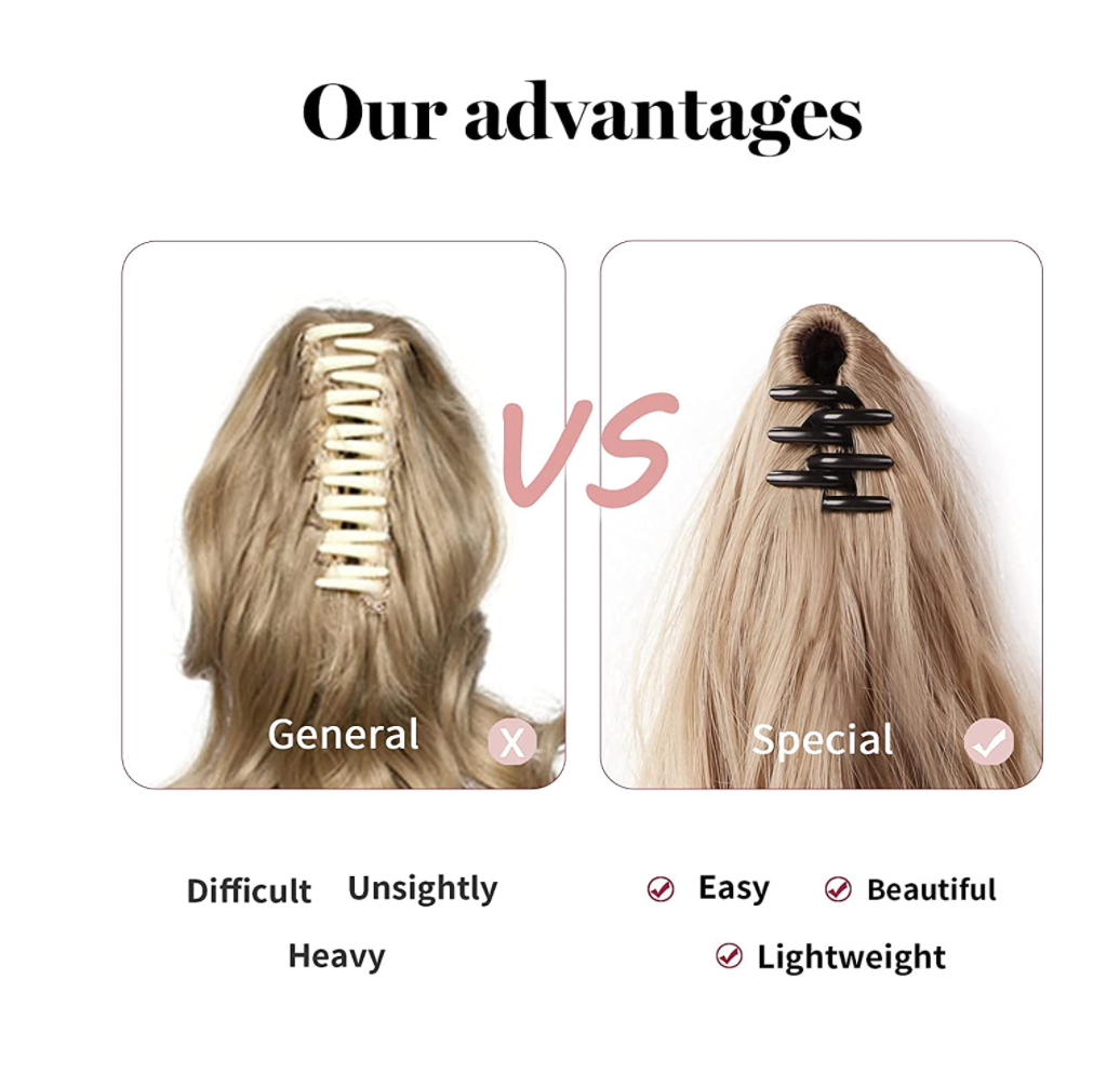 JBEXTENSION 28 Inch Clip Claw in Ponytail Extension No Wrap Around Long Wavy Curly Pony Tail Hair Fluffy Synthetic Hairpiece for Women