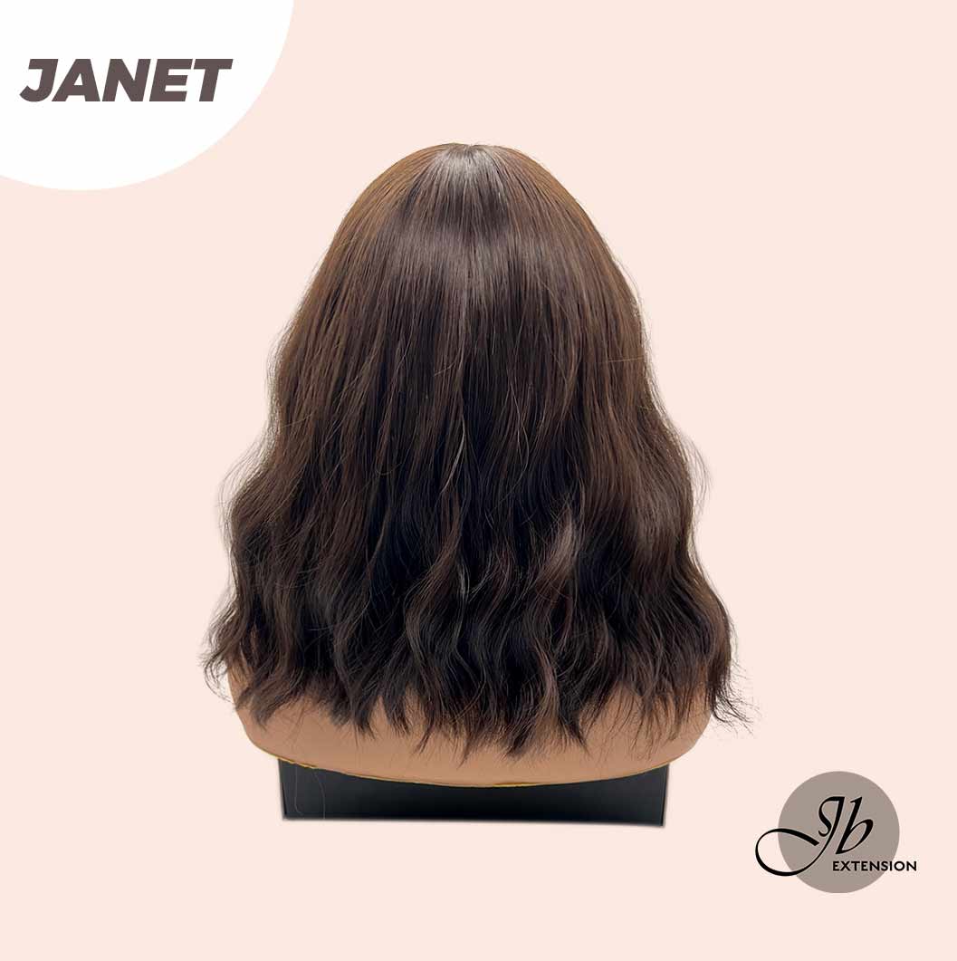 JBEXTENSION 14 Inches Short Body Wave Natural Brown Wig JANET