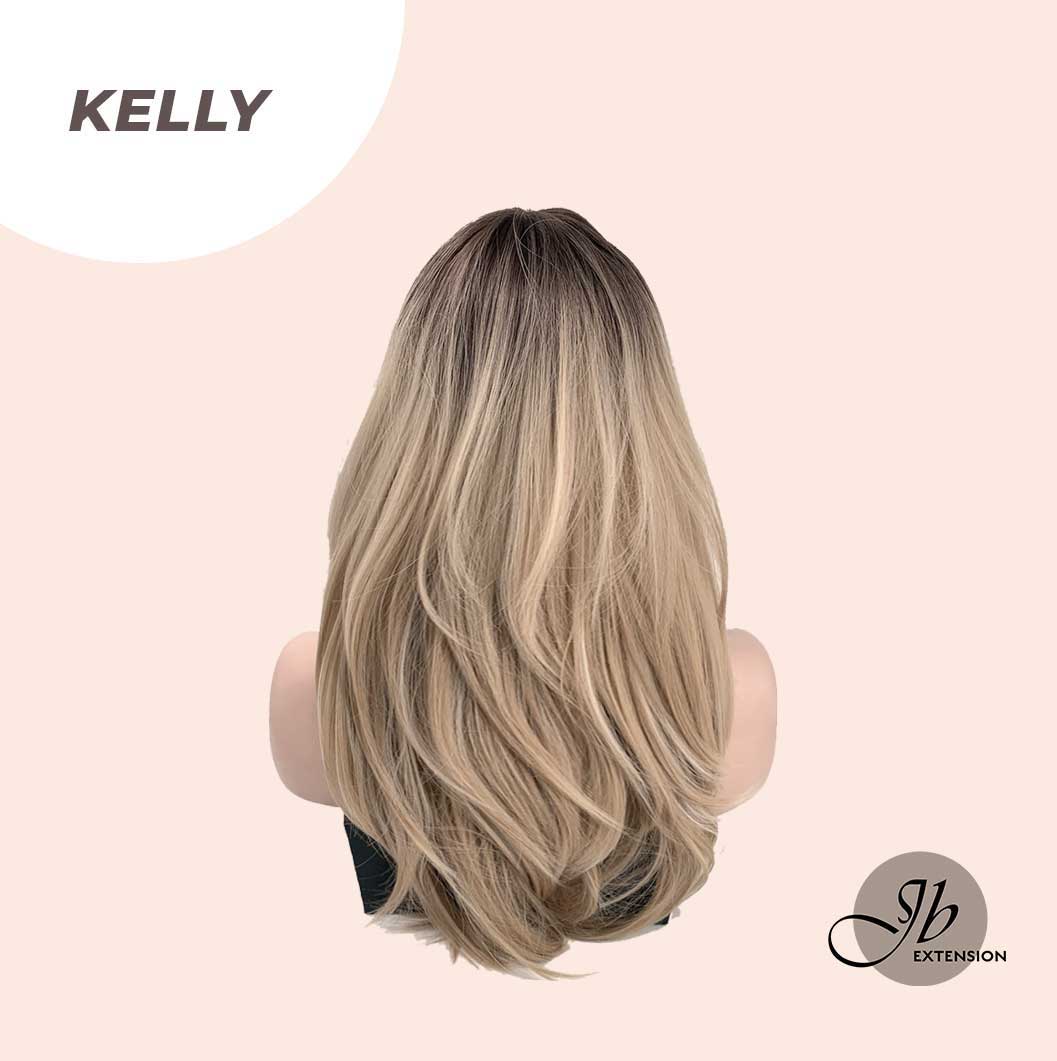 JBEXTENSION 22 Inches Mix Blonde Medium Length Hair Wig KELLY