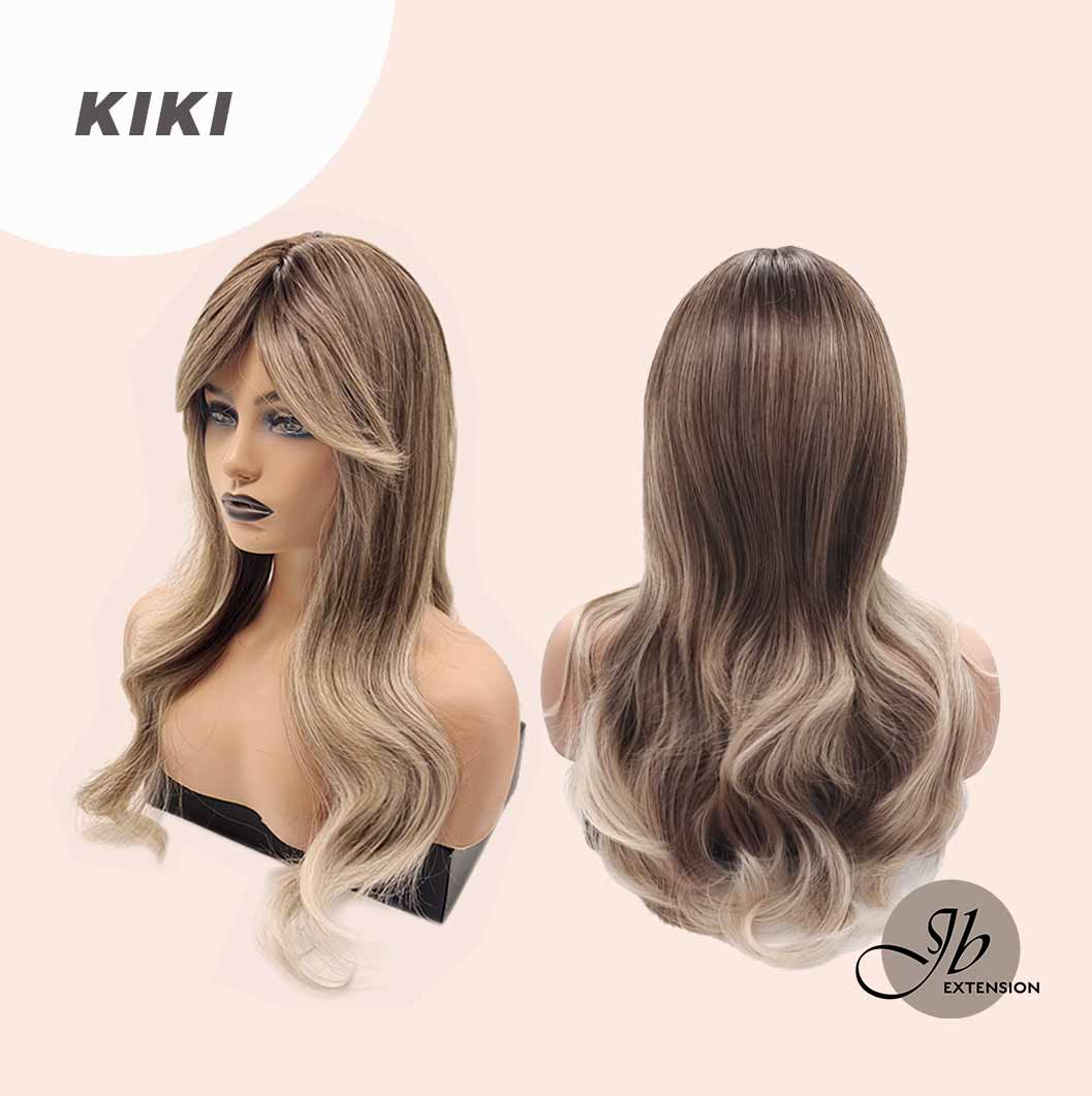 JBEXTENSION 26 Inches Long Curly Blonde Wig With Bangs KIKI