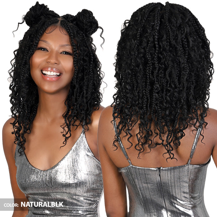 Motown Tress Secret Glueless HD Hand-Tied Whole Lace Hand-Braided Wig - BOHO BOX BOB BRAID - WLBB.WINK