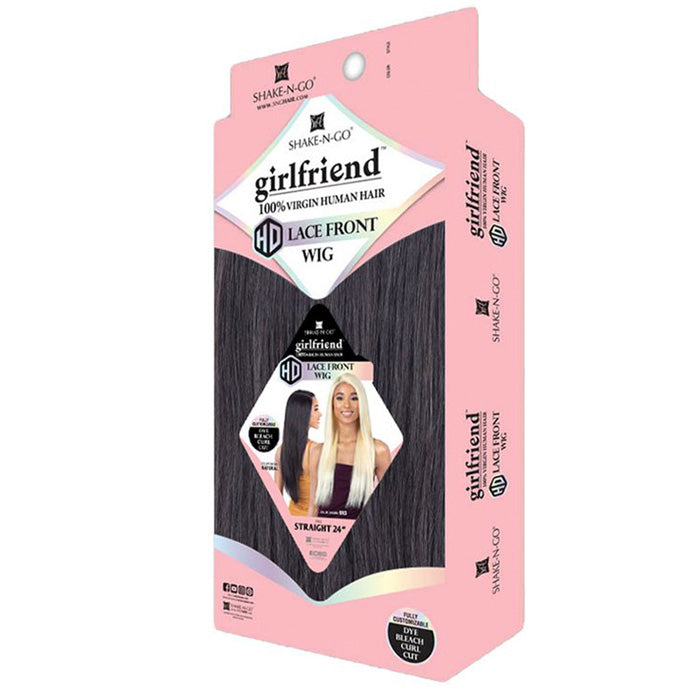 Shake N GO 100% Virgin human hair HD Lace Front Wig - STRAIGHT 24