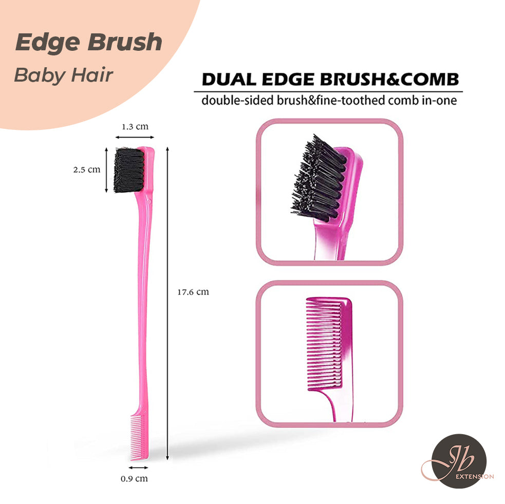 JBEXTENSION Hair Edge Brush, Double Sided Edge Control Hair Comb Eyebrow Brush Smooth Comb Grooming