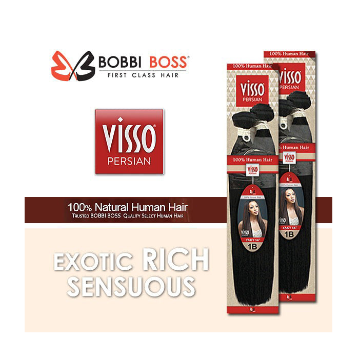 Bobbi Boss Visso 100% Human Hair Weave - PERSIAN YAKY 8-18"