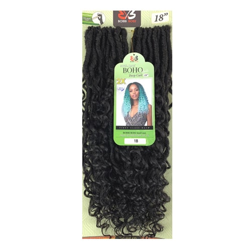Bobbi Boss Pre-Looped Crochet Braid - SOUL LOCS DEEP CURL BOHO STYLE 18" 2X