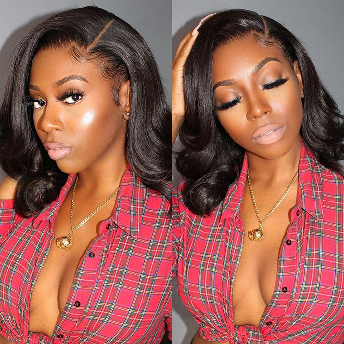 Body Wave Short bob Wigs 13x4 Lace Front Wigs Human Hair 100% Real Human Hair Wig Pre Plucked