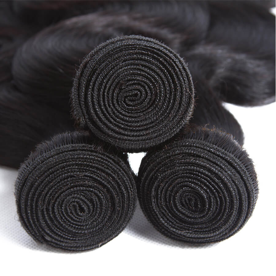 Brazilian Body Wave 3 Bundles 12A Unprocessed Virgin Human Hair Weave Natural Black Color Hermosa Hair