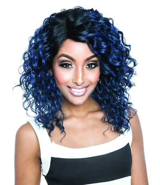 Brown Sugar Human Hair Mix Glueless Lace Front Wig BSG206 VENICE