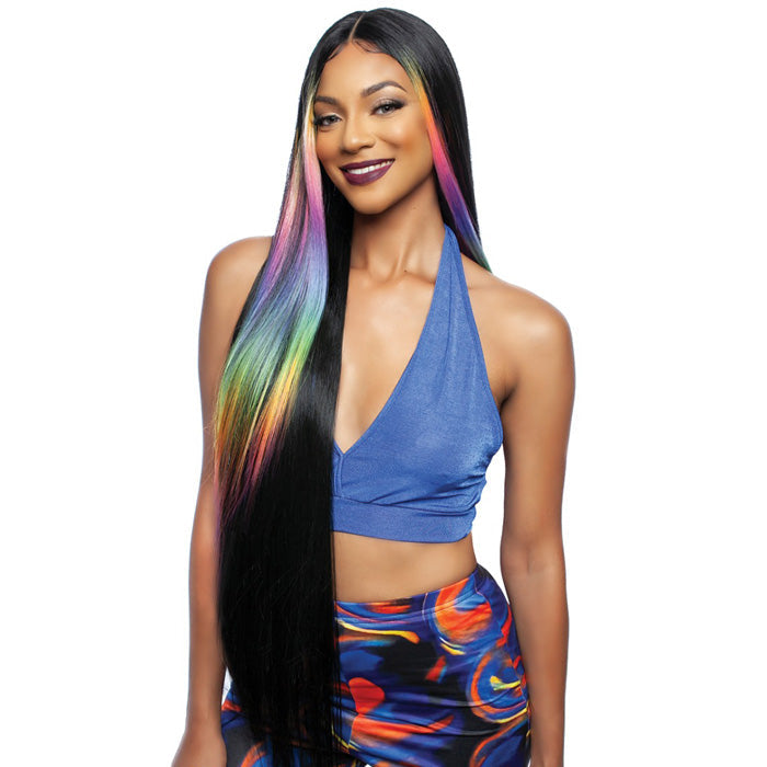 Mane Brown Sugar Clear Human Hair Blend 4" Deep HD Lace Part Wig - BSHC291 - WHITNEY