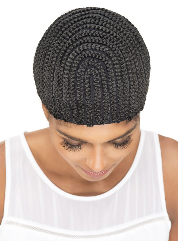Vivica A Fox Cornrow PRO CAP STRAIGHT BACK OR HORSESHOE (With Combs)